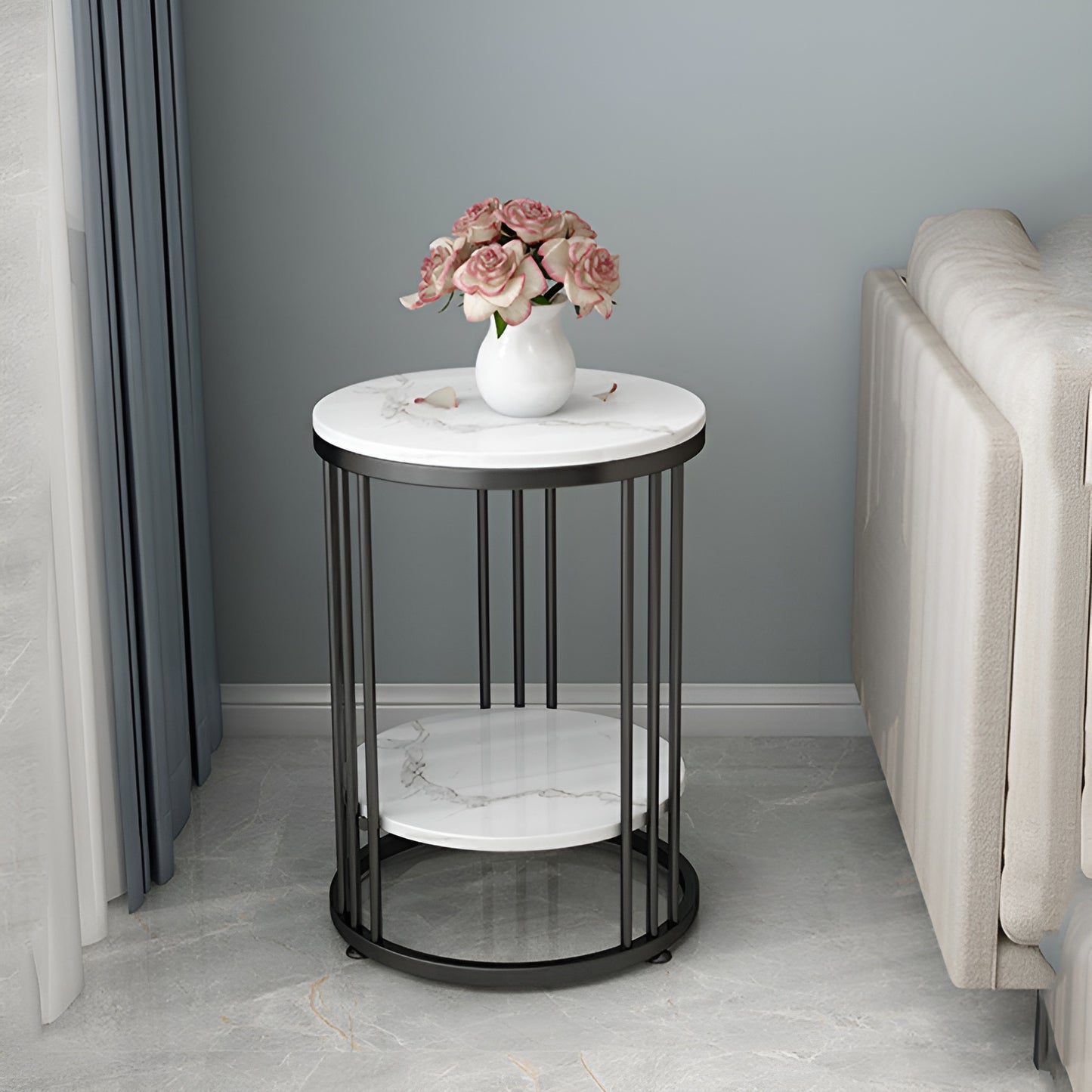 Iron Accent: Modern Metal Side Table