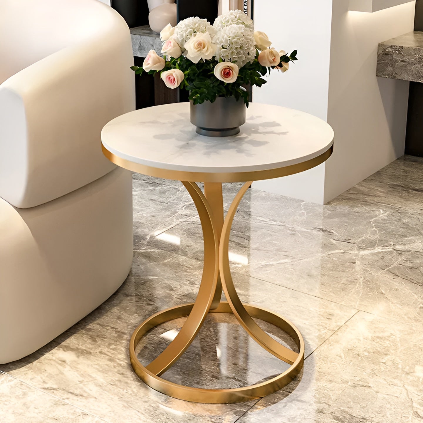 Modern Touch: Versatile Metal Side Table