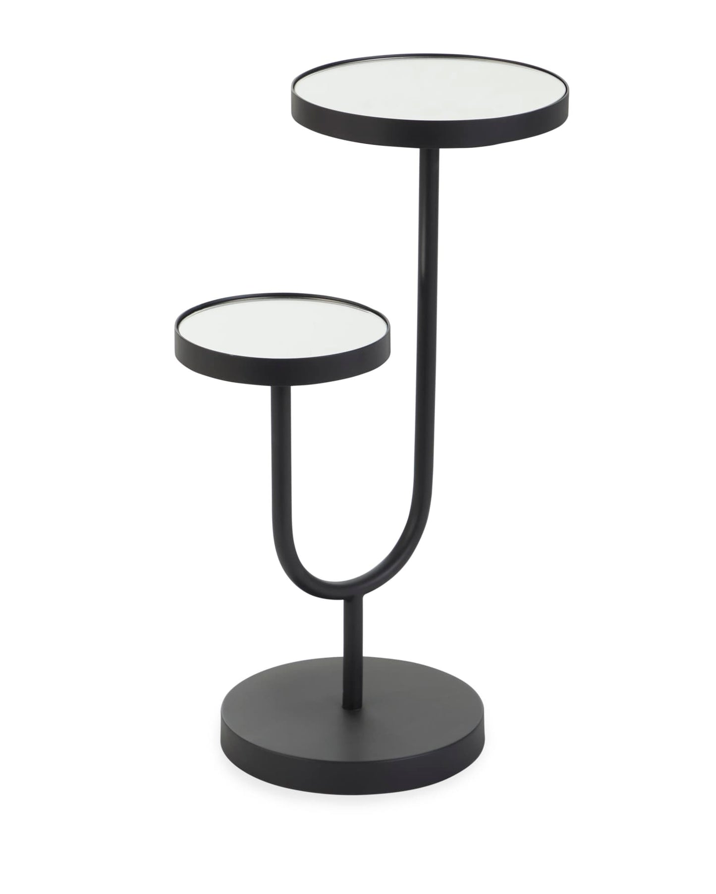 2-Tier Black Side Table – Sleek and Functional Accent Piece