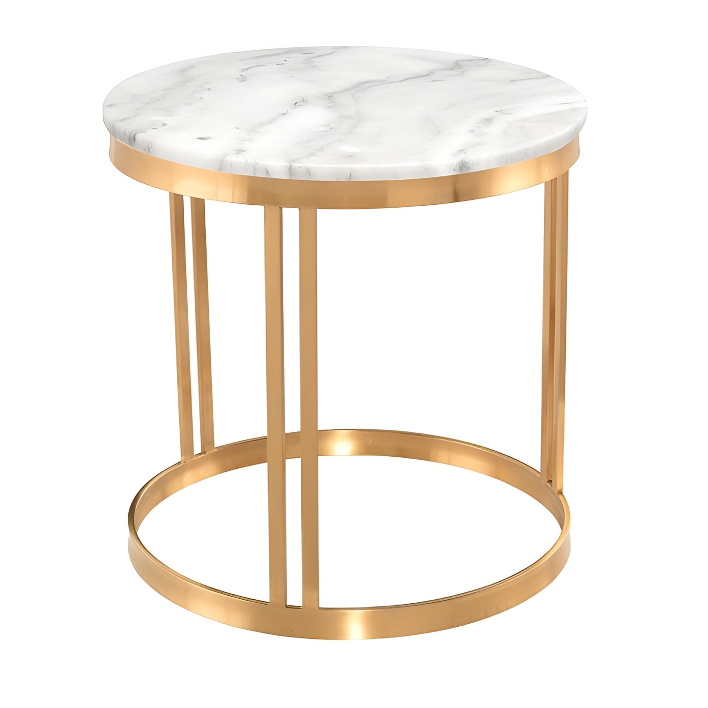 Elegant Gold Side Table with Marble Top – A Perfect Blend of Luxury and Style