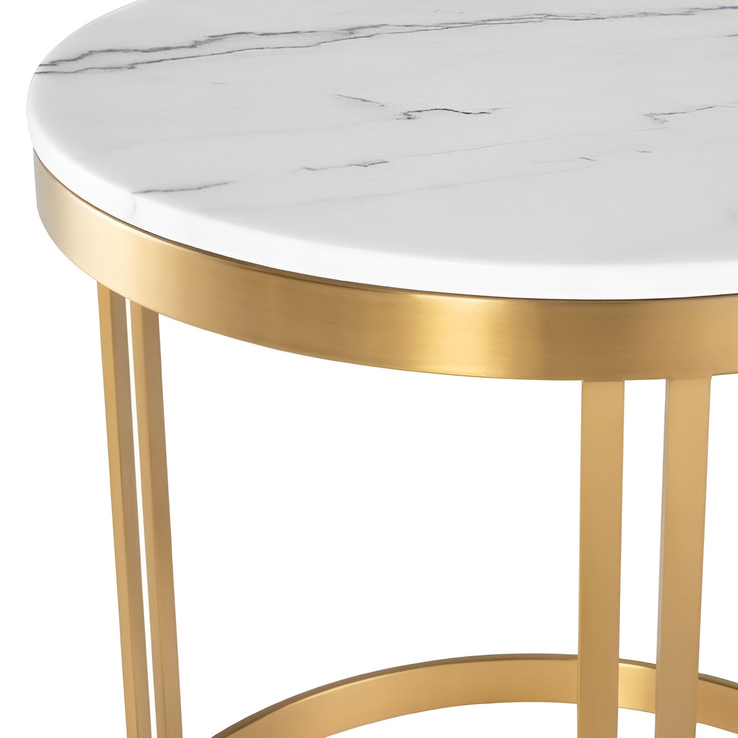 Elegant Gold Side Table with Marble Top – A Perfect Blend of Luxury and Style