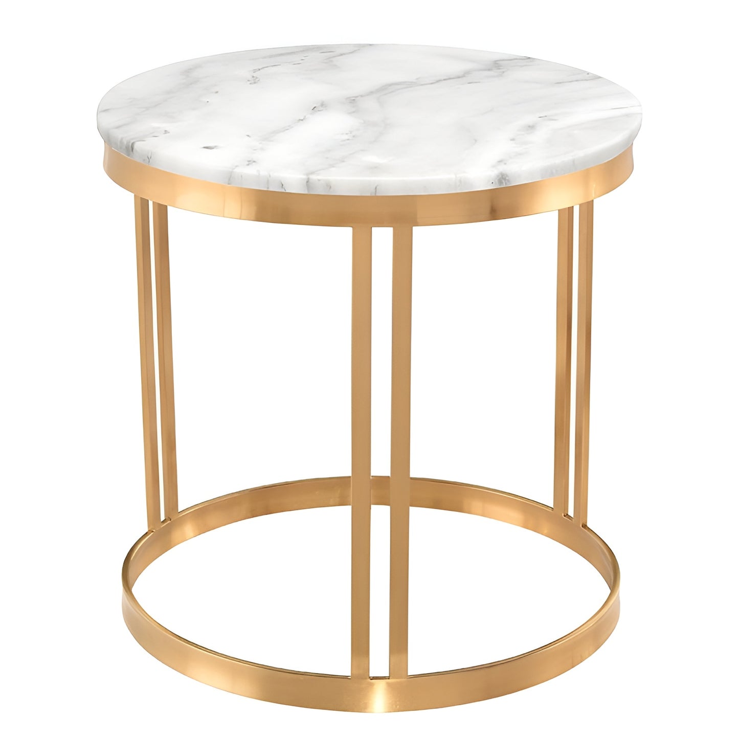 Elegant Gold Side Table with Marble Top – A Perfect Blend of Luxury and Style