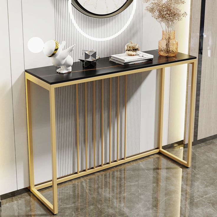 Minimalist Metal Console: Streamlined Elegance for Any Space - Ace Crafts Emporio