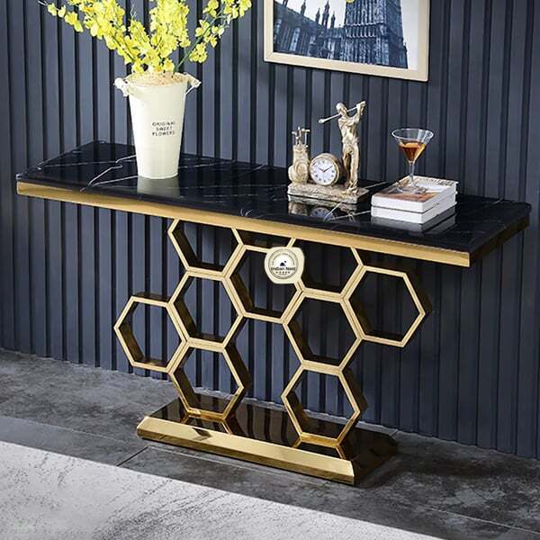 Metallic Fusion: A Contemporary Twist with the Metal Console Table - Ace Crafts Emporio