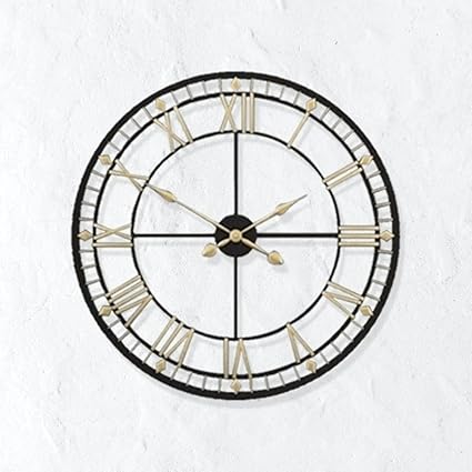 Bold Elegance: The Modern Black Wall Clock - Ace Crafts Emporio