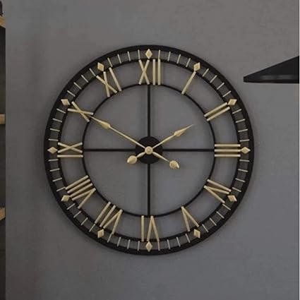 Bold Elegance: The Modern Black Wall Clock - Ace Crafts Emporio