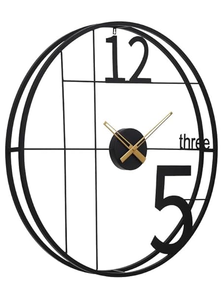Bold Elegance: The Black Metal Wall Clock - Ace Crafts Emporio