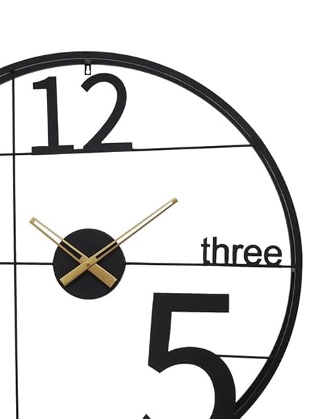 Bold Elegance: The Black Metal Wall Clock - Ace Crafts Emporio