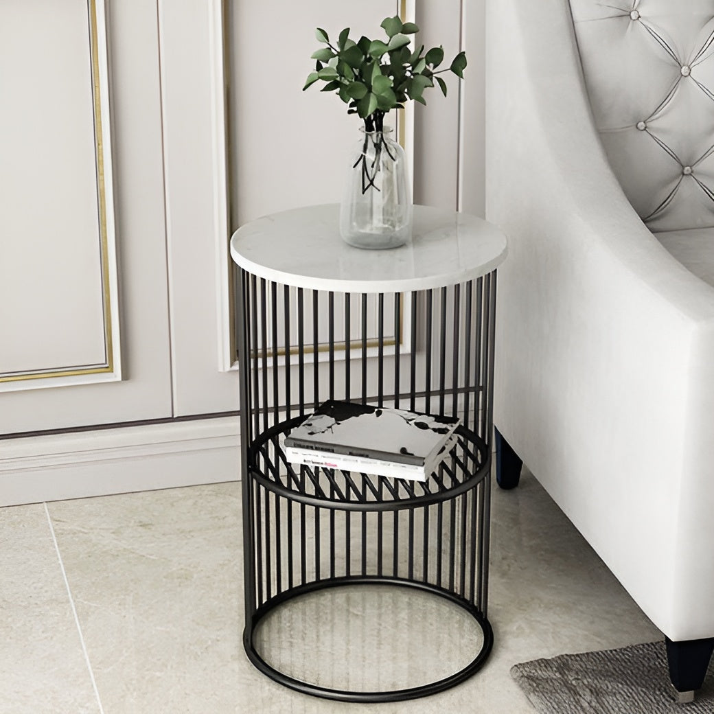 Bold Metal Side Table Design