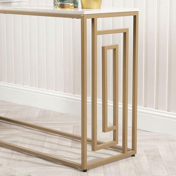 Metallic Marvel: The Futuristic Console Table for Contemporary Spaces - Ace Crafts Emporio