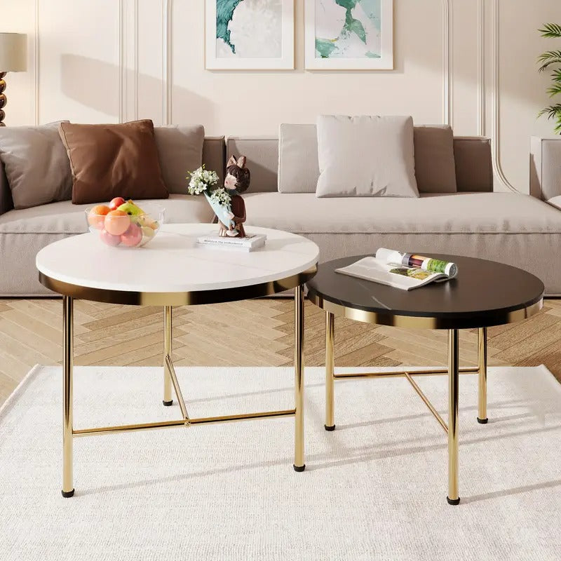 Set of 2 Modern Coffee Tables – Minimalist Style for a Chic Living Space
