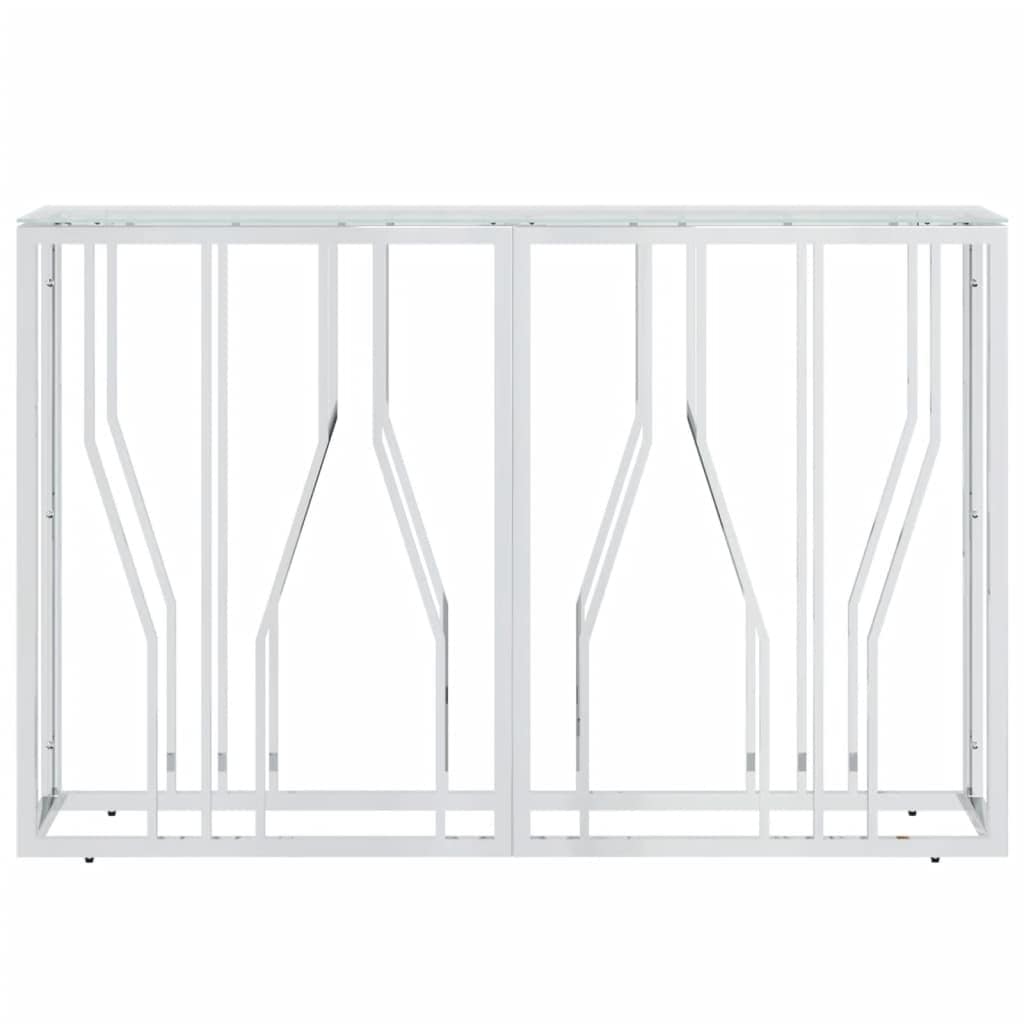 Modern Polished Stainless Steel Console Table