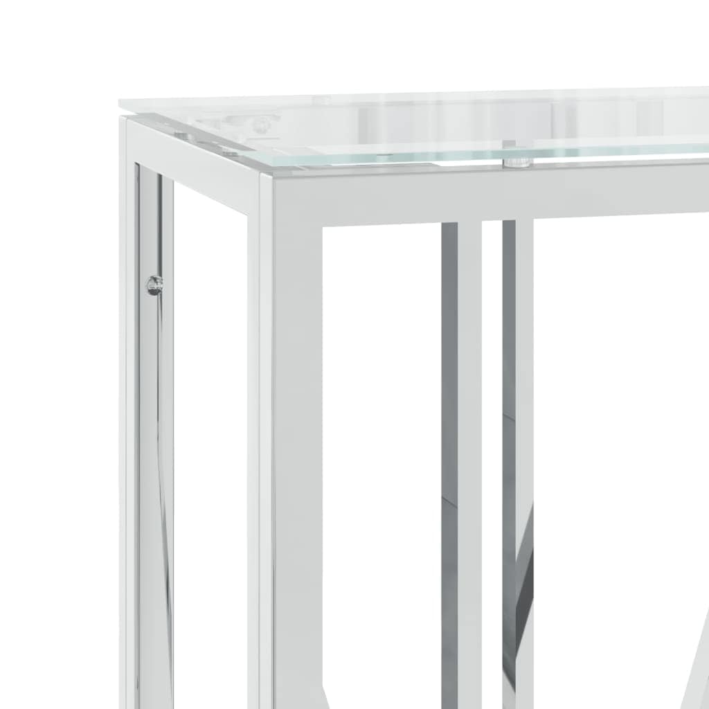 Modern Polished Stainless Steel Console Table