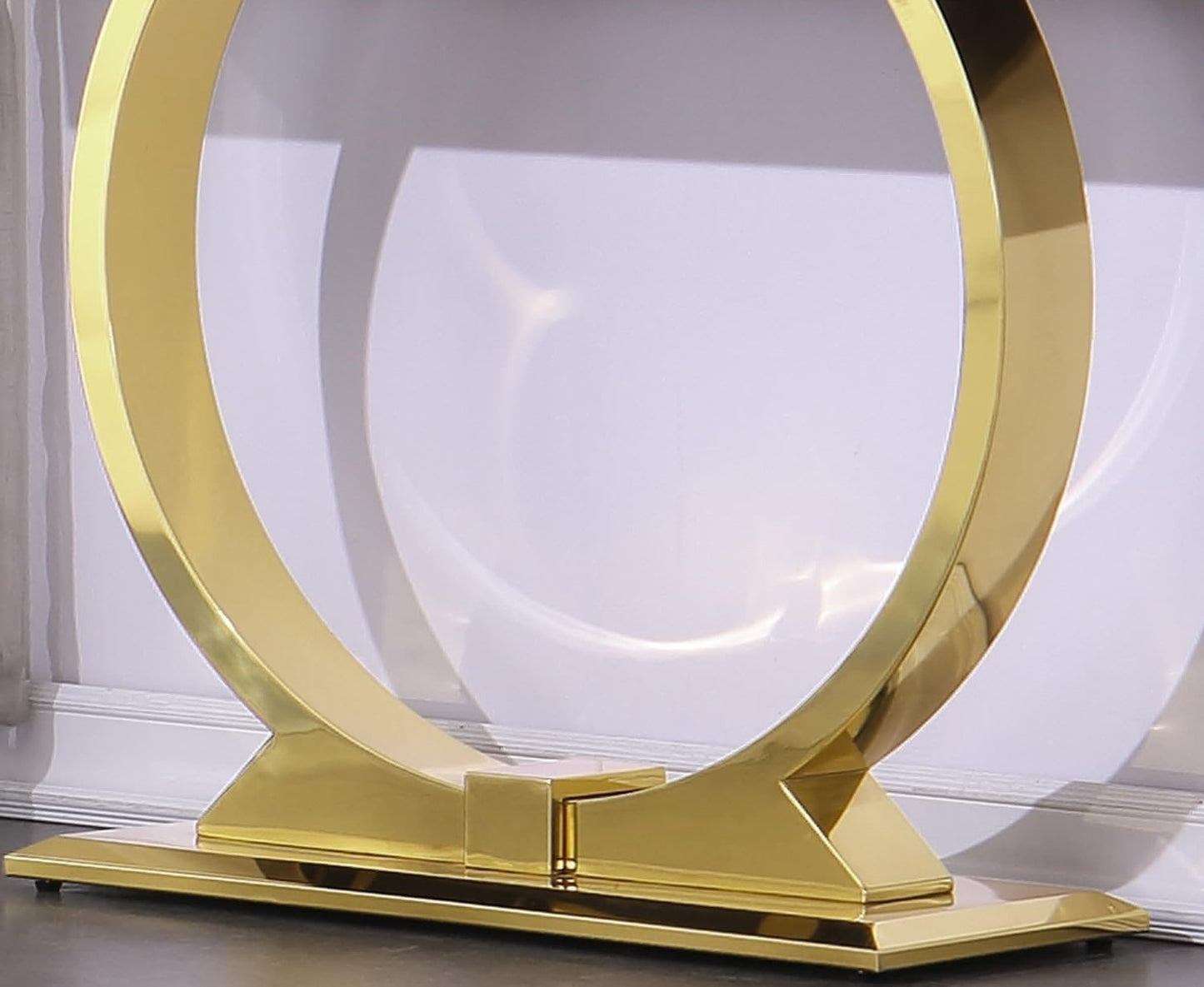 Modern Console Table with Stylish U-Metal Base