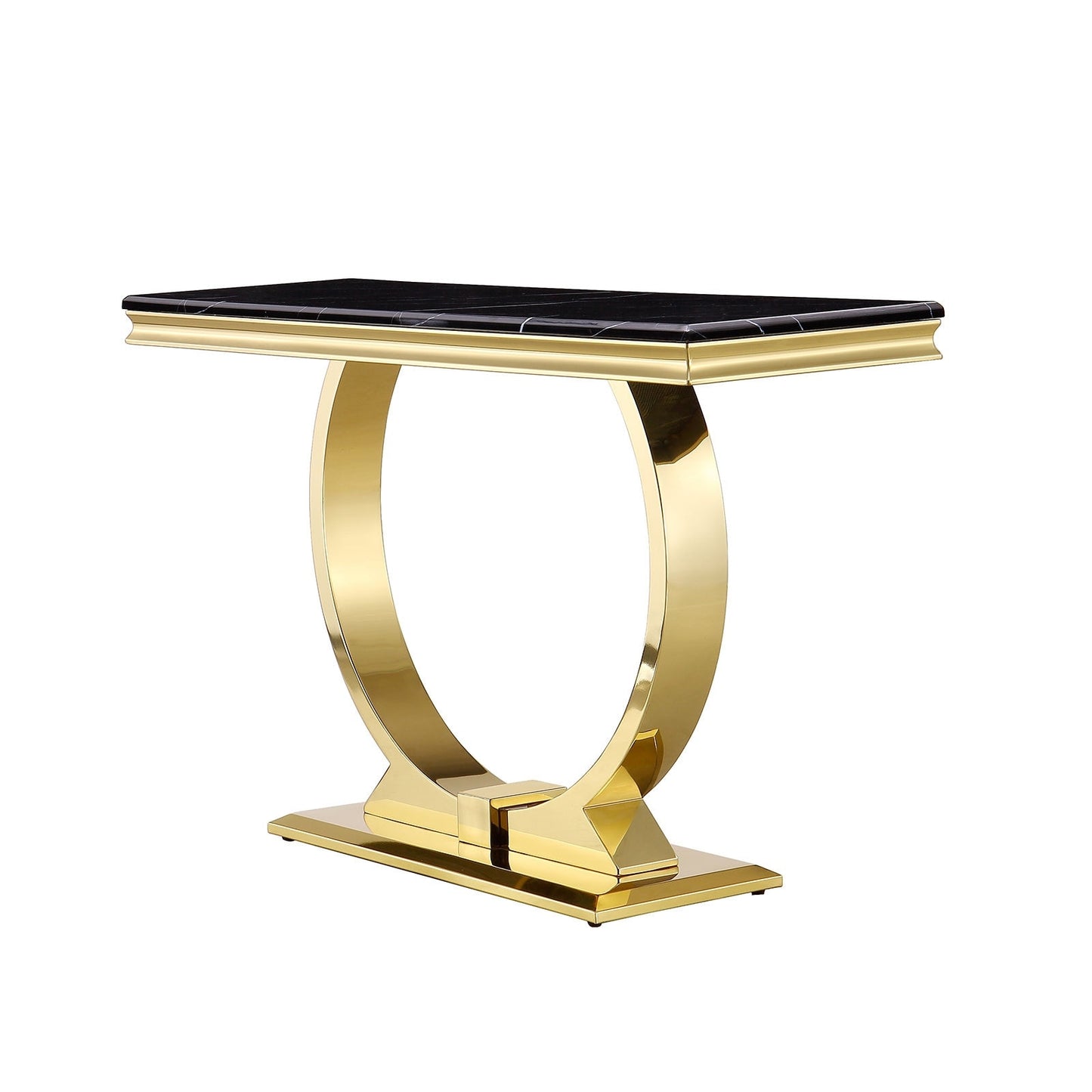 Modern Console Table with Stylish U-Metal Base