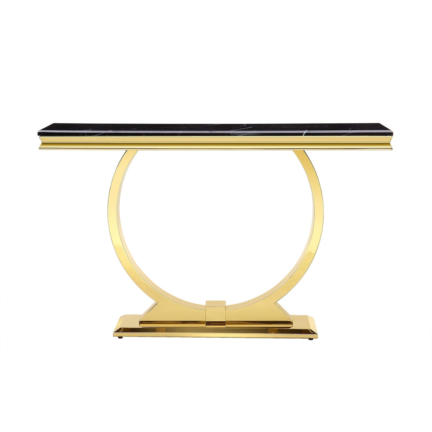 Modern Console Table with Stylish U-Metal Base