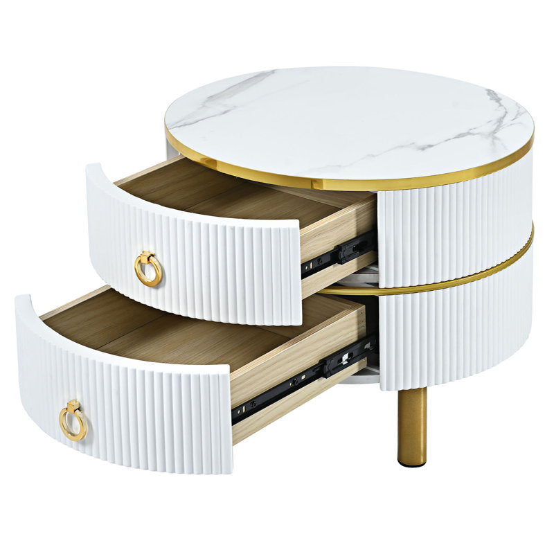 Coffee Nesting Table Set of 2 with 2 Drawers – Sleek Design and Practical Storage