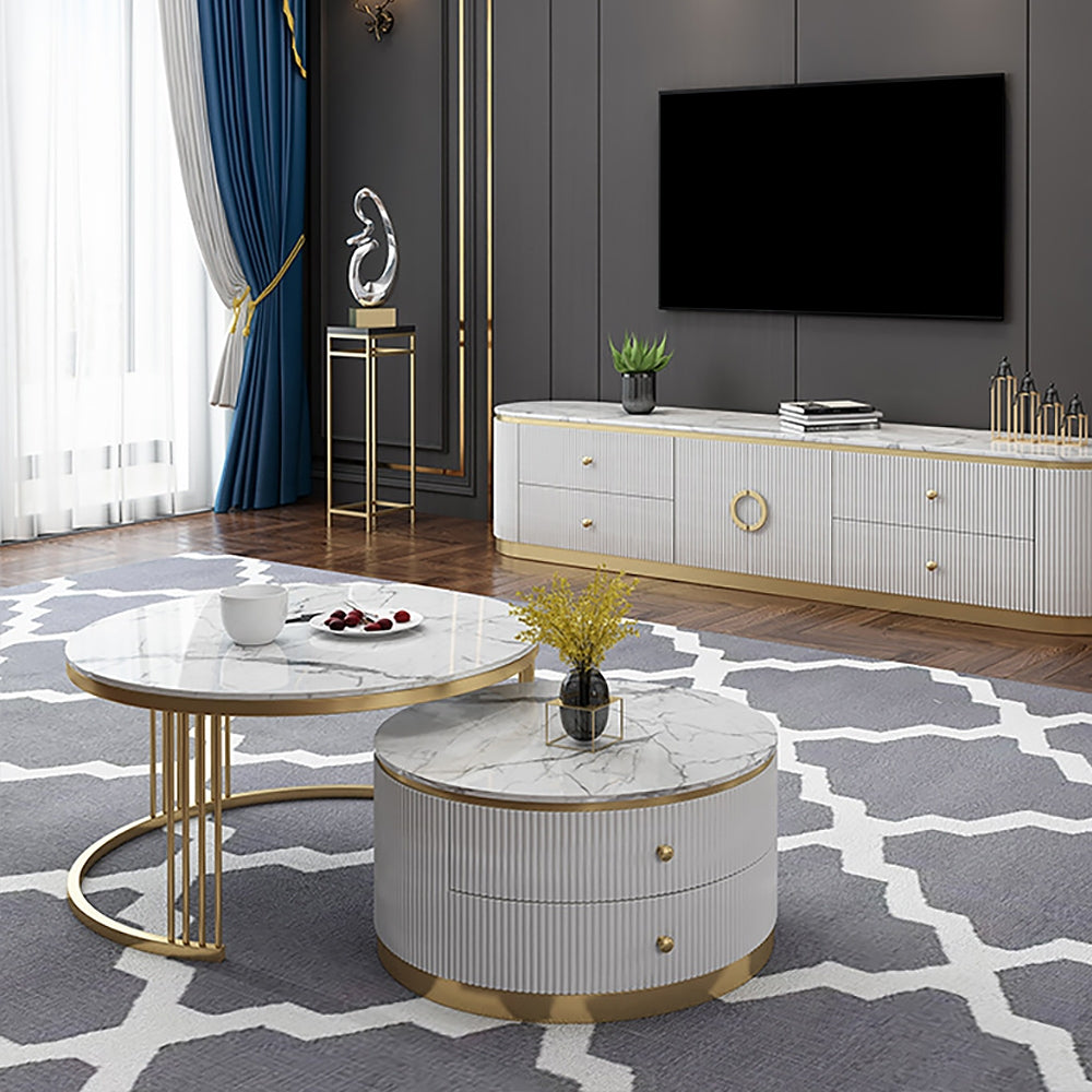 Stylish Functionality: Modern Round Nesting Table Set