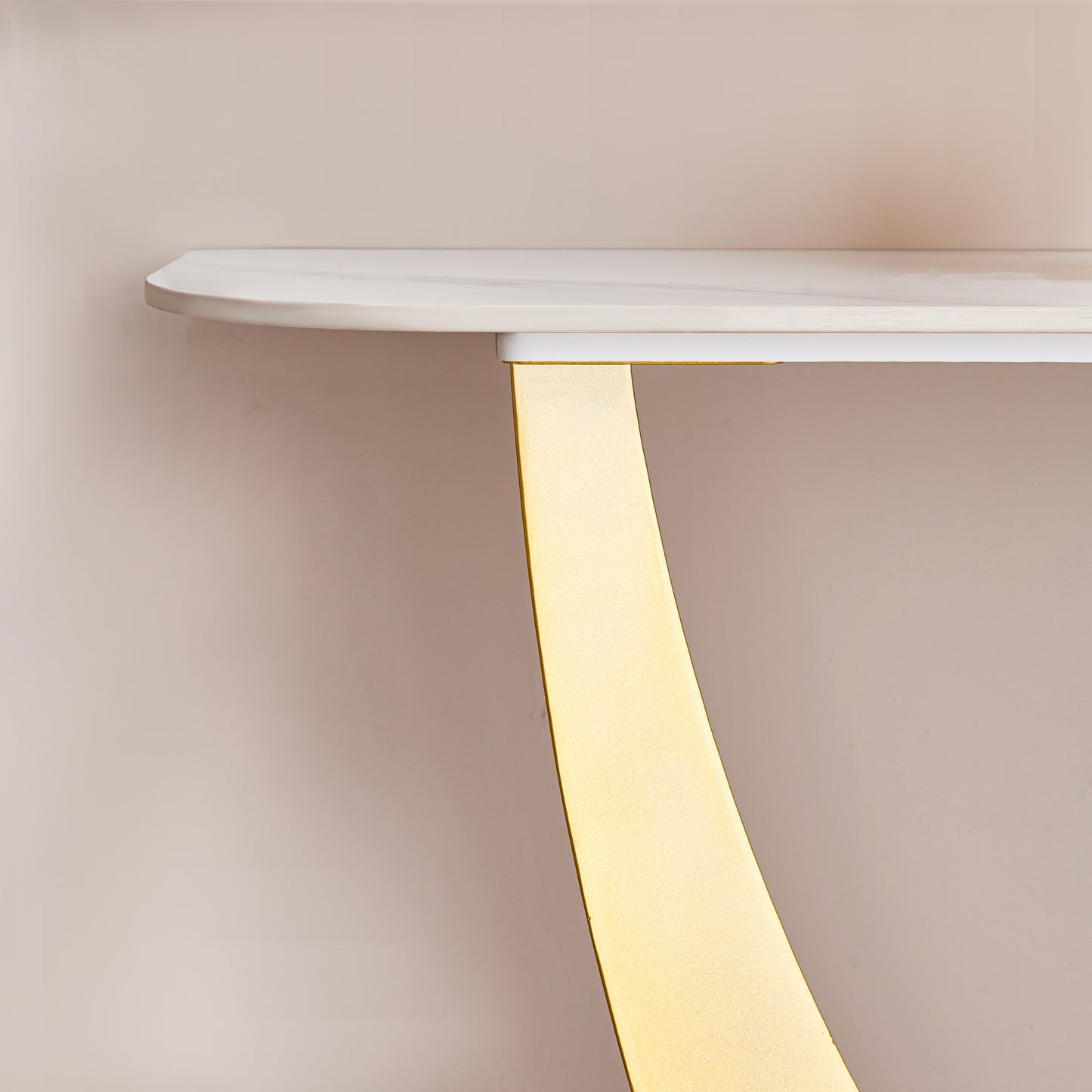 Luxurious Gold Modern Console Table with Sleek Design