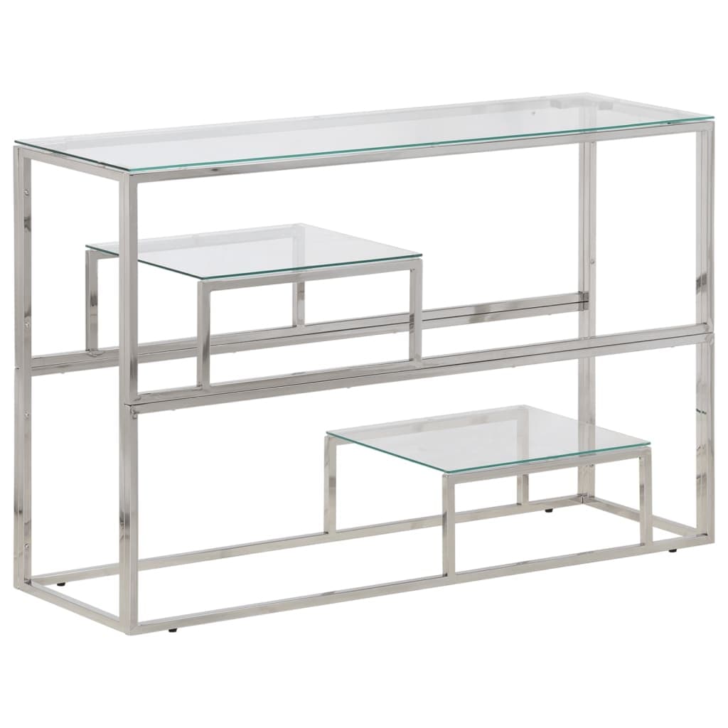 Stainless Steel Console Table with Stylish Storage Solution