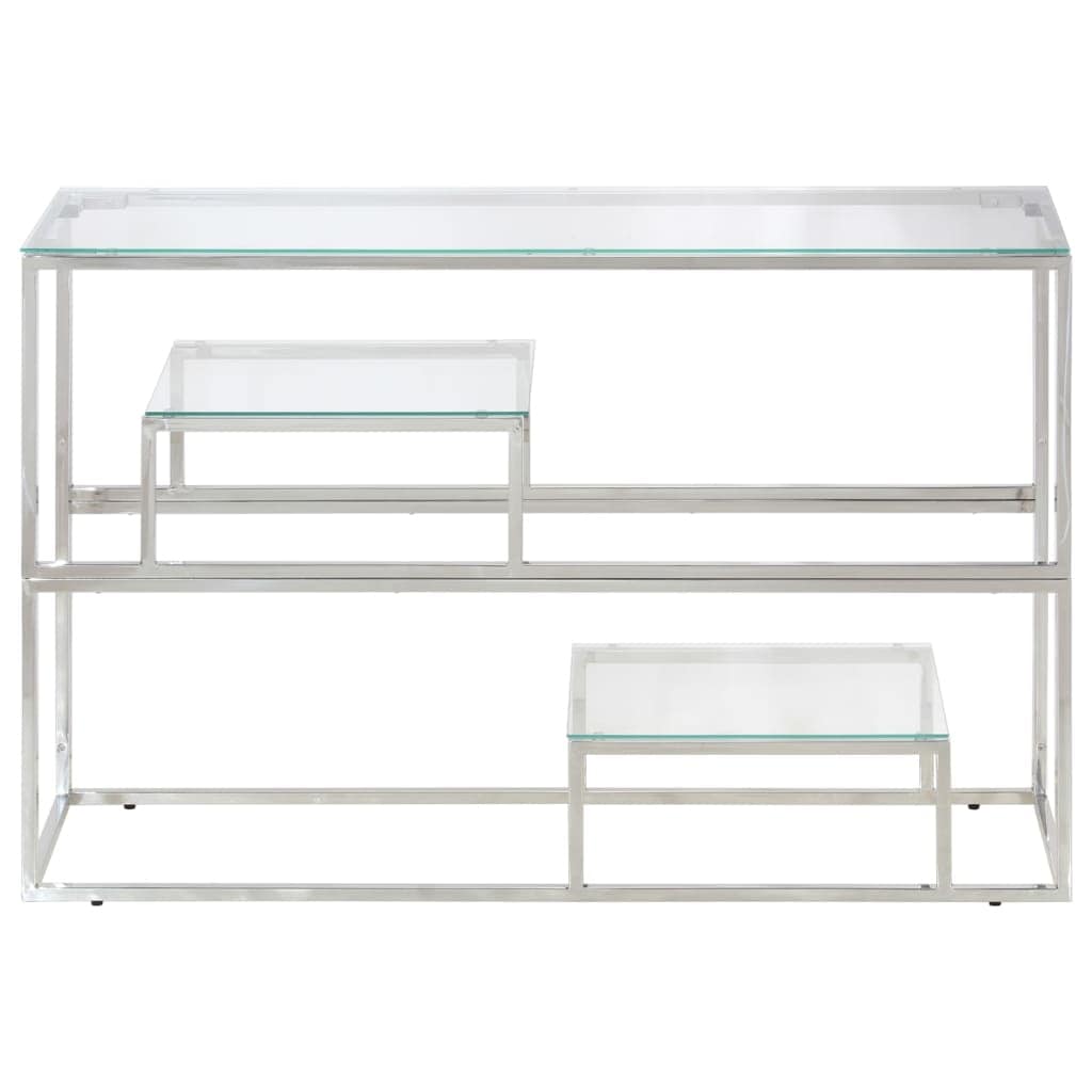 Stainless Steel Console Table with Stylish Storage Solution