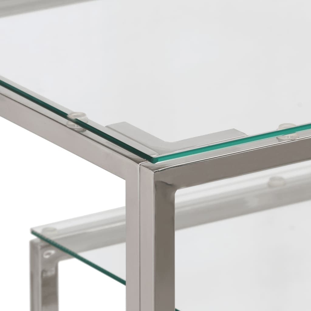 Stainless Steel Console Table with Stylish Storage Solution