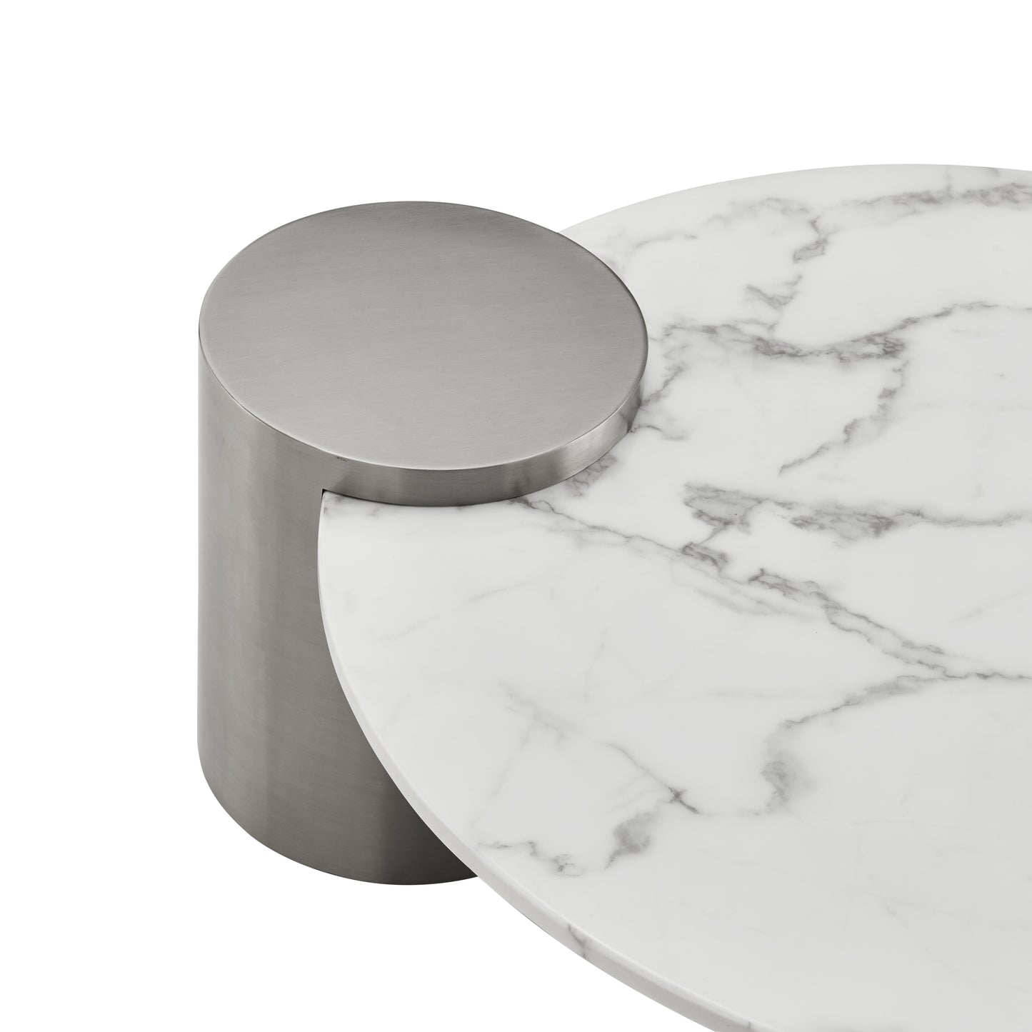 Contemporary Stainless Steel Nesting Table Set for a Polished Look