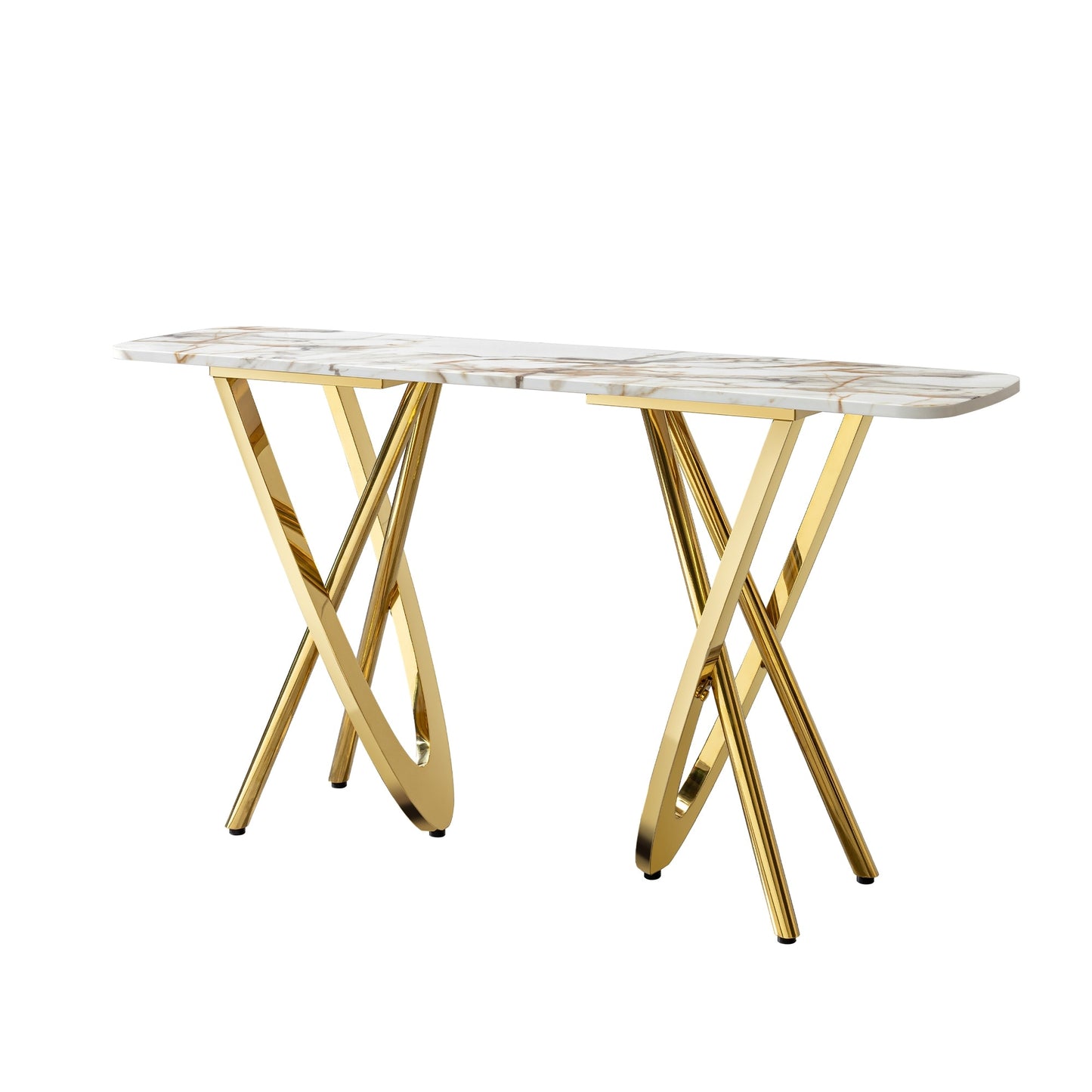 Modern & Unique Gold Stainless Steel Console Table
