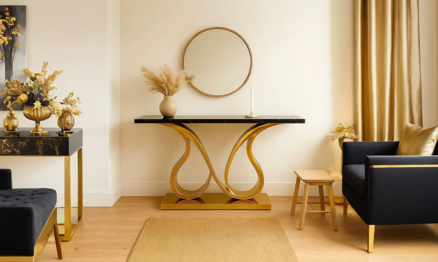 Eterna Curve PVD Console Table