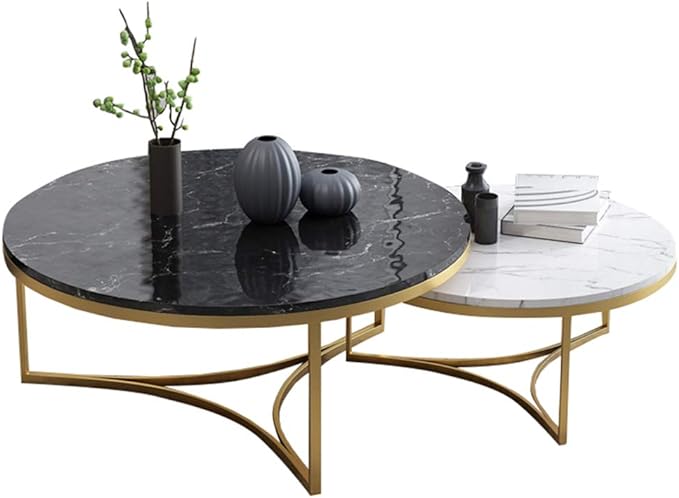 Opulent Marble Nesting Table Ensemble - Ace Crafts Emporio