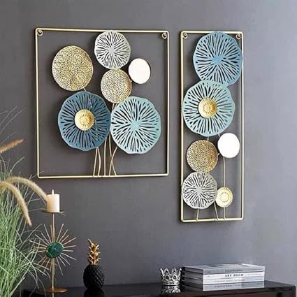 Dynamic Duo: Elegant Metal Wall Art Set of Two - Ace Crafts Emporio