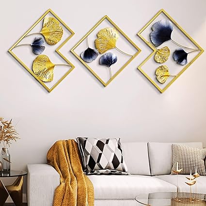 Trio of Elegance: Stunning Metal Wall Art Set of Three - Ace Crafts Emporio