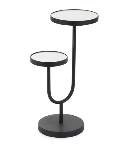 2-Tier Black Side Table – Sleek and Functional Accent Piece