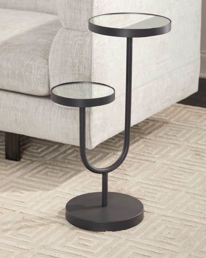2-Tier Black Side Table – Sleek and Functional Accent Piece