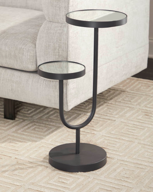 2-Tier Black Side Table – Sleek and Functional Accent Piece