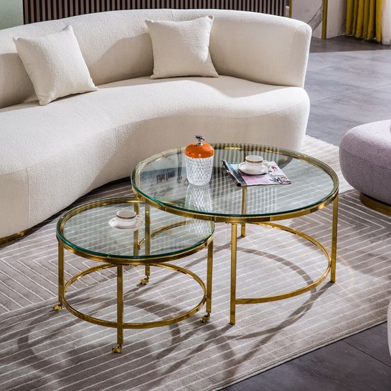 Contemporary Metal: Stylish Stainless Steel Nesting Tables for Modern Living - Ace Crafts Emporio