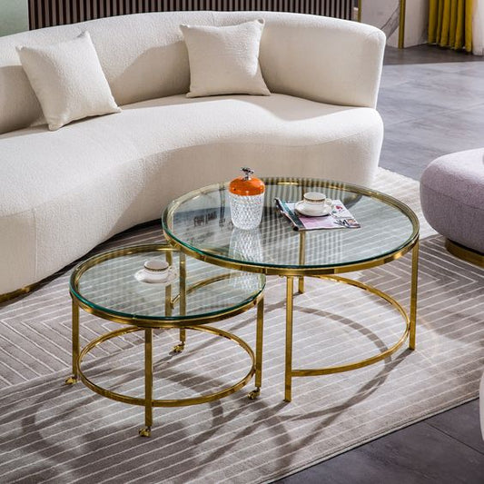 Contemporary Metal: Stylish Stainless Steel Nesting Tables for Modern Living - Ace Crafts Emporio