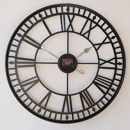 Midnight Elegance: The Modern Black Wall Clock - Ace Crafts Emporio