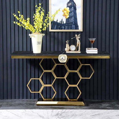 Metallic Fusion: A Contemporary Twist with the Metal Console Table - Ace Crafts Emporio