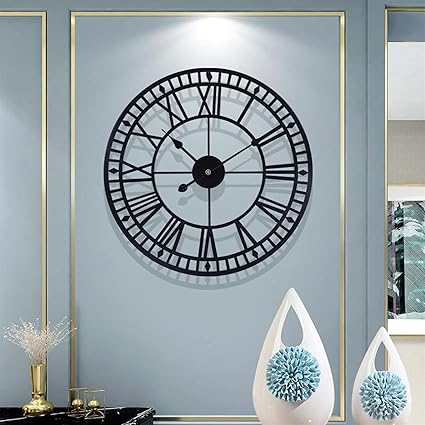 Midnight Elegance: The Modern Black Wall Clock - Ace Crafts Emporio