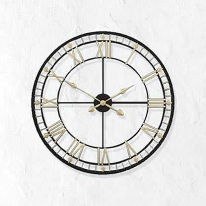 Bold Elegance: The Modern Black Wall Clock - Ace Crafts Emporio