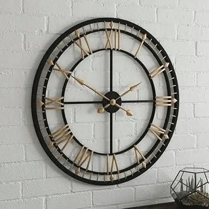 Bold Elegance: The Modern Black Wall Clock - Ace Crafts Emporio