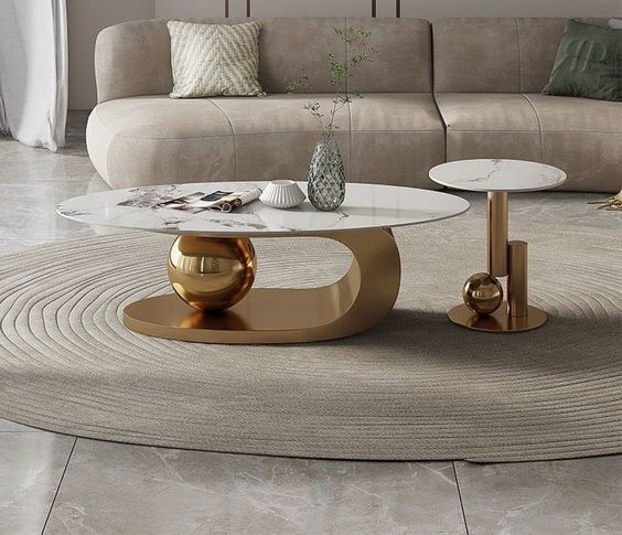 Contemporary Fusion Nesting Table Ensemble: Metal Marvels - Ace Crafts Emporio