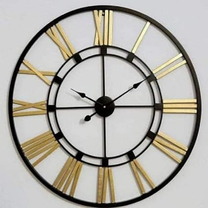 Stealth Elegance: The Modern Black Wall Clock - Ace Crafts Emporio