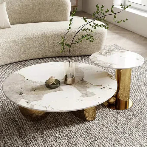 Radiant Opulence: Elena's Luxurious Gold Nesting Table - Ace Crafts Emporio