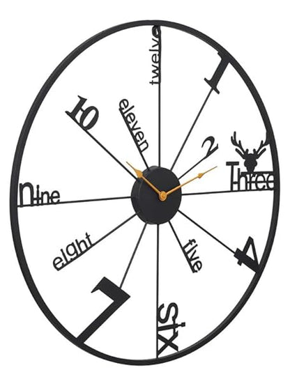 Sleek Sophistication: The Modern Black Wall Clock - Ace Crafts Emporio