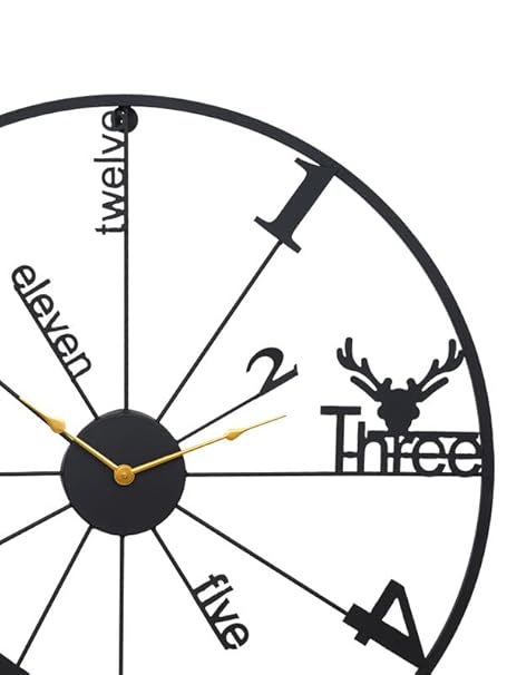 Sleek Sophistication: The Modern Black Wall Clock - Ace Crafts Emporio