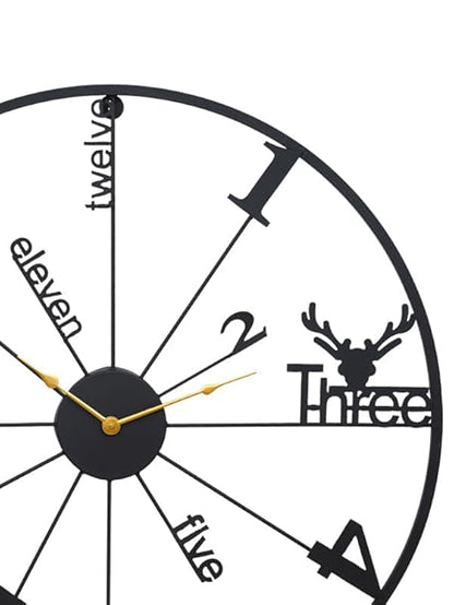 Sleek Sophistication: The Modern Black Wall Clock - Ace Crafts Emporio