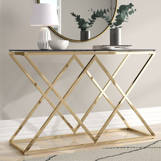 Sleek Minimalist Console: Modern Elegance for Tight Spaces - Ace Crafts Emporio