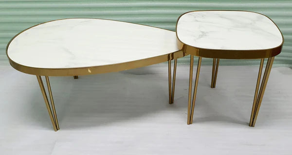 Glamorous Gold Nesting Table Set – Stylish Accent for Modern Interiors